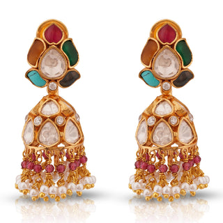 Polki Jhumka Earrings