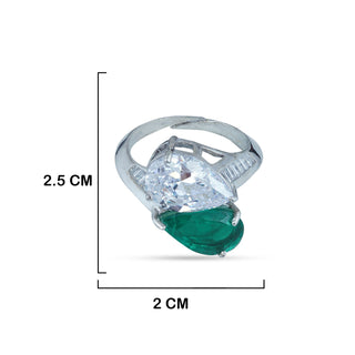 Green Stone Cubic Zirconia Ring