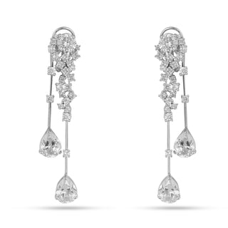 CZ Diamond Dangle Earrings