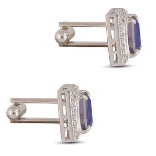 Blue Stoned CZ Cufflinks