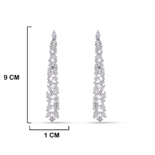 Cubic Zirconia Long Earrings