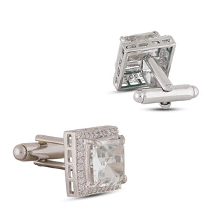 Cubic Zirconia Square Cufflinks