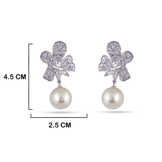 Awa - Pearl & CZ Earrings