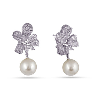 Awa - Pearl & CZ Earrings