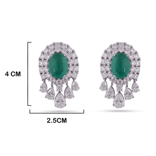 Bareerah - Green Centred CZ Necklace Set