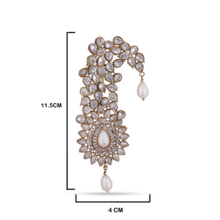 Kundan Pearl Kalgi with Measurements