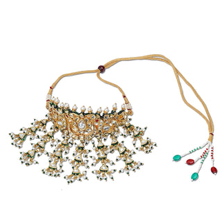 Multi Layer Beaded Kundan Choker Set