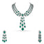 Green in Rhodium Finish