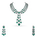 Green in Rhodium Finish