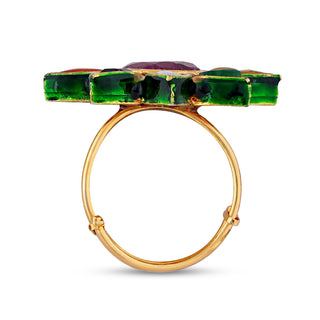 Sun Shaped Multi Coloured Ring