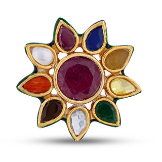 Sun Shaped Multi Coloured Ring