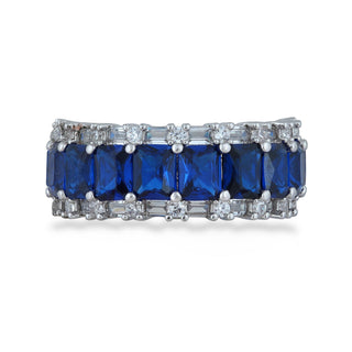 Cubic Zirconia Blue Stone Ring