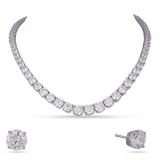 Basheera - Tennis Necklace Set