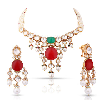 Red Doublet Necklace Set