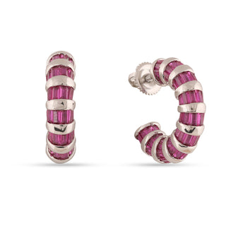 Pink and Silver Earrings