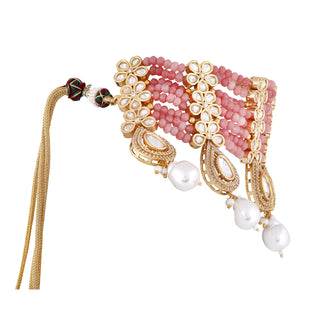 Pink Bead and Polki Choker 