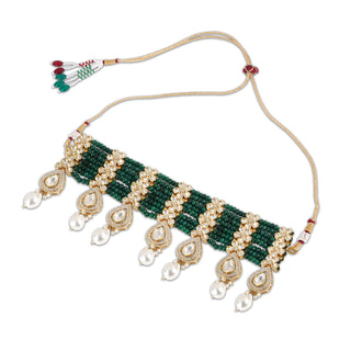 Green Bead and Polki Choker 