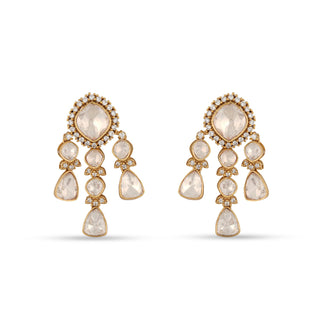 Famya - Moissanite Polki earrings