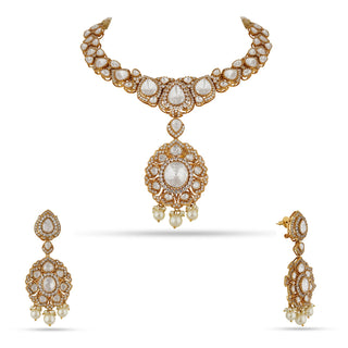 Fayruz - Moissanite Polki Necklace set