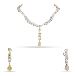 Fir - Yellow CZ necklace set