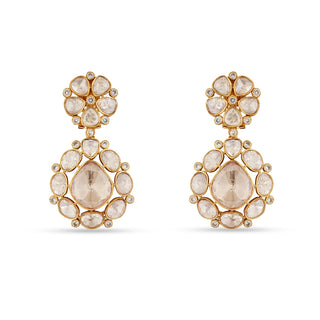 Faria - Moissanite Polki Earrings