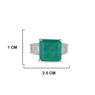 Aqua Stoned CZ Ring