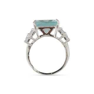 Blue Stone Cubic Zirconia Ring