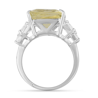 Yellow Stoned CZ Ring