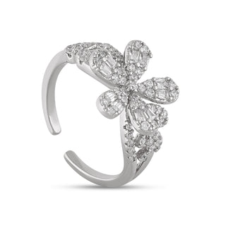 Cubic Zirconia Flower Ring