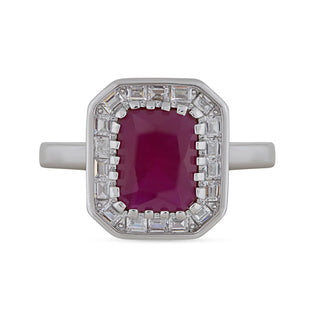 Cubic Zirconia Ruby Ring