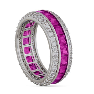 Magenta Stone Cubic Zirconia Ring