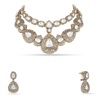 Polki CZ Necklace Set