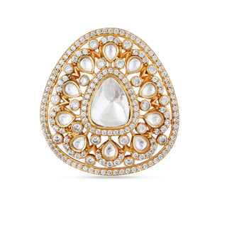 American Diamond Kundan Ring 