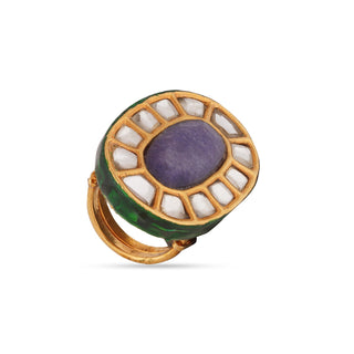  Purple Centred Kundan Ring