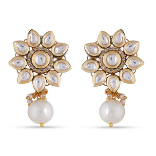 Floral Pearl Drop Earrings