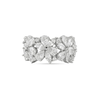 Cubic Zirconia Flower Ring