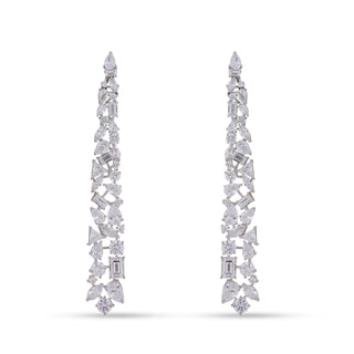 Cali - Cubic Zirconia Long Earrings