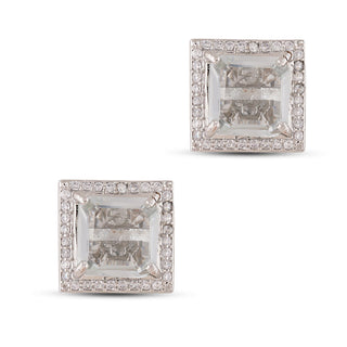 Cubic Zirconia Square Cufflinks