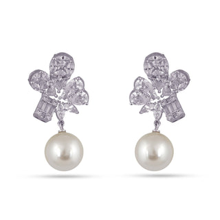 Awa - Pearl & CZ Earrings