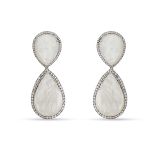 White Stone Cubic Zirconia Earrings