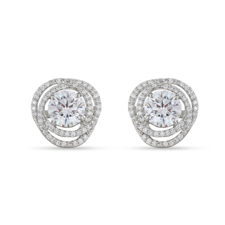 Cubic Zirconia Solitaire Earrings