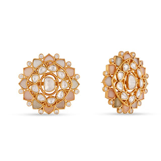 Polki and Meenakari Stud Earrings