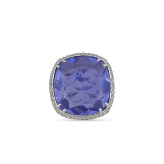 Purple Stoned Cubic Zirconia Ring