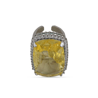 Yellow Stoned CZ Ring