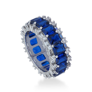 Cubic Zirconia Blue Stone Ring