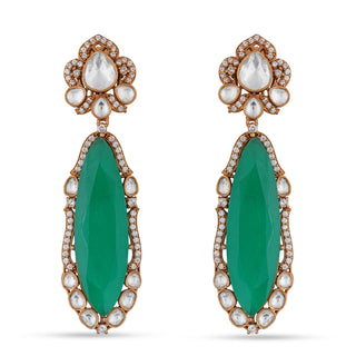 Emerald Green Dangle Earrings