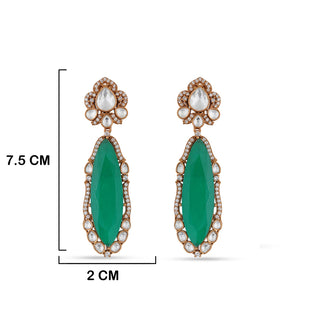 Emerald Green Dangle Earrings