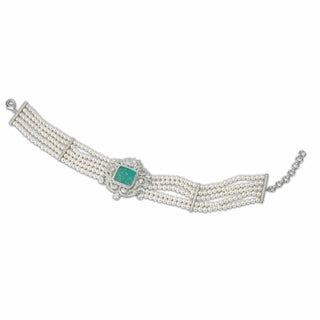 Pearl and Green Choker 