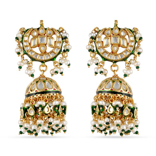 Kundan Beaded and Pearled Earrings