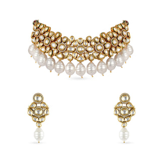 Pearl Drop Kundan Choker Set